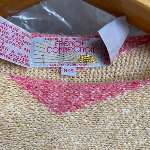 French Connection Geometric Wool Sweater - M - Picture 3 of 3